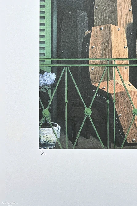 René Magritte - Der Balkon Von Manet 41/100 - limitovaná edice, 50x70cm