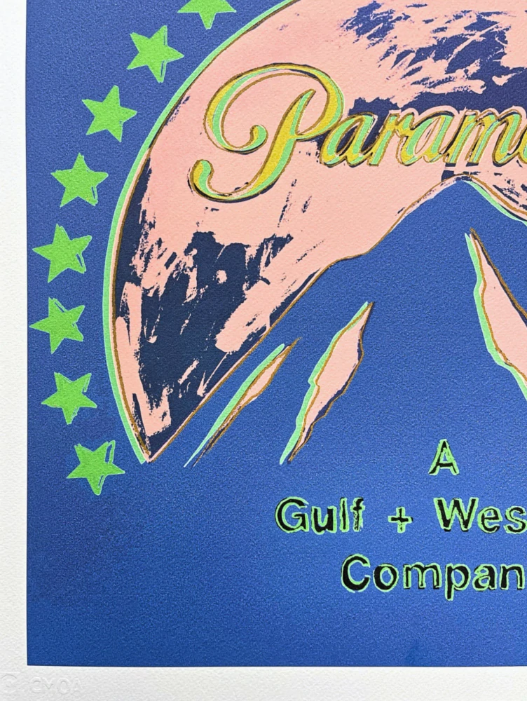Andy Warhol - Paramount modro-oranžový 74/500 - signováno, 50x50cm, limitovaná edice CMOA s certifikátem