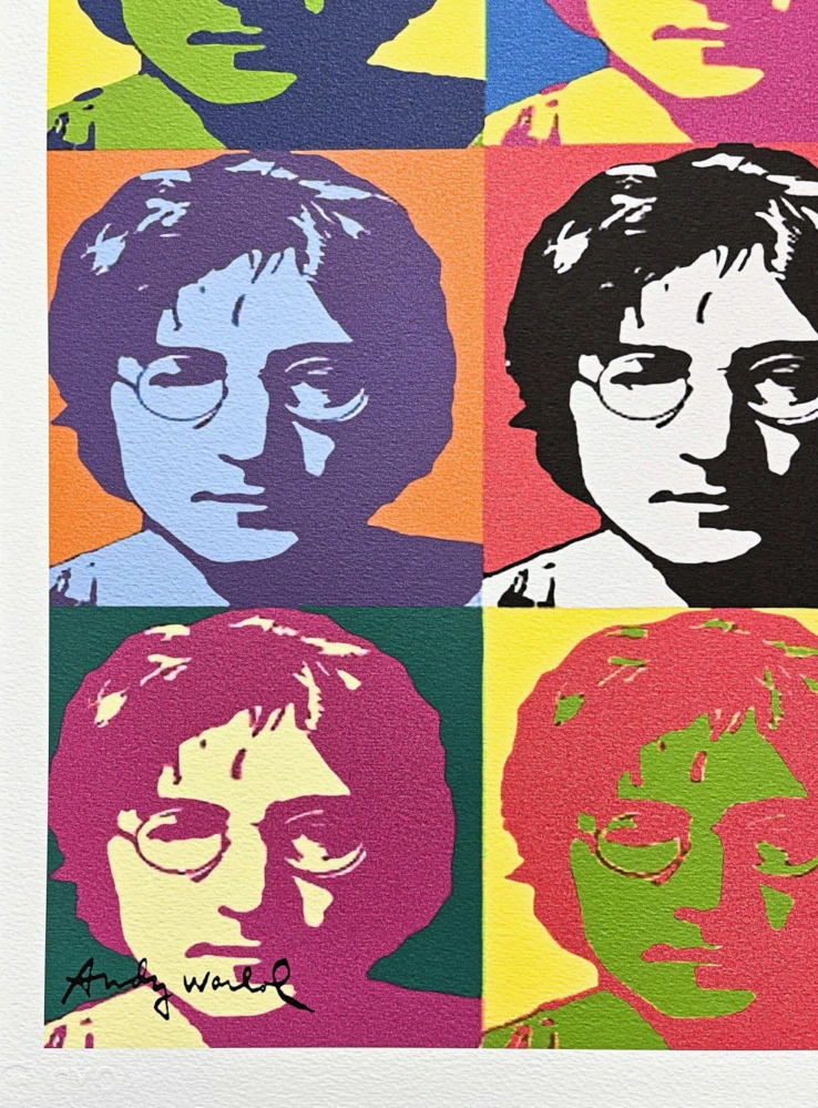 Andy Warhol - 9x John Lennon 238/500 - signováno, 50x50cm, limitovaná edice CMOA s certifikátem