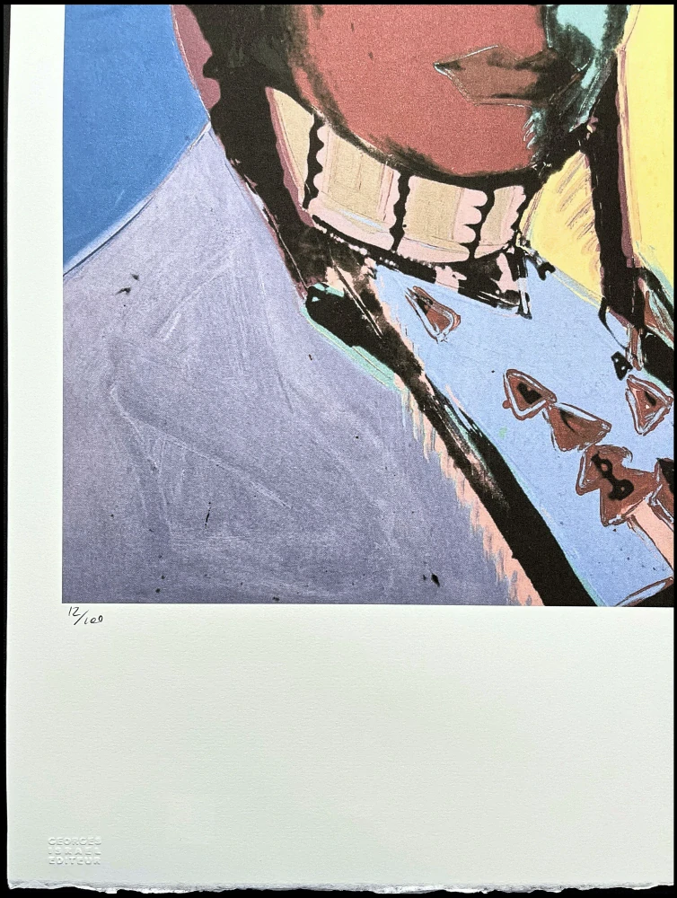 Andy Warhol - Russell Means žluto-modrý 12/100 - edice Leo Castelli s certifikátem