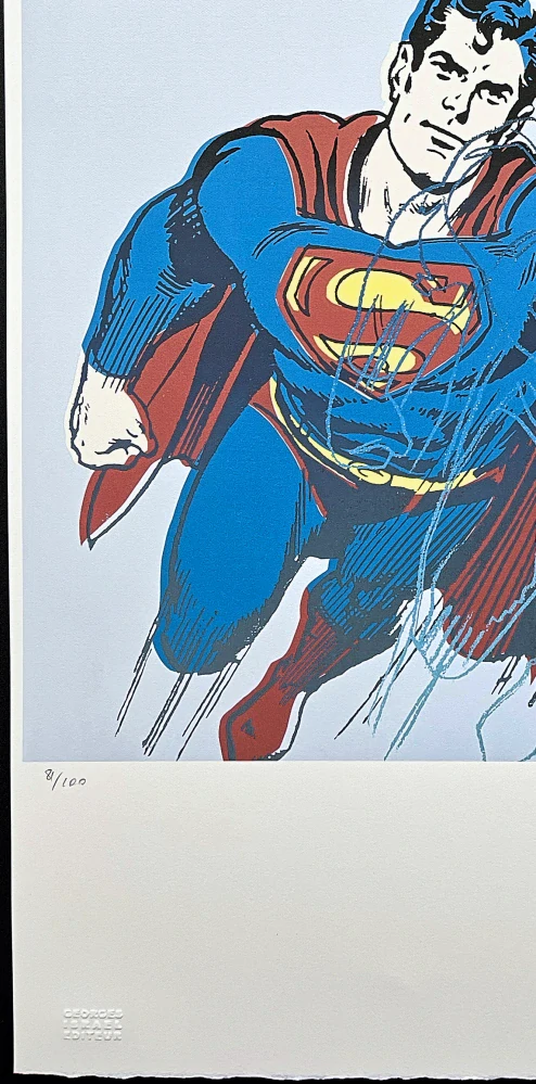 Andy Warhol - Superman světle modrý x/100 - edice Leo Castelli s certifikátem