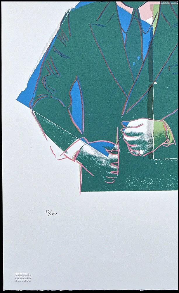 Andy Warhol - John Gotti tmavě zelený x/100 - edice Leo Castelli s certifikátem