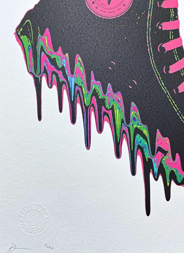 Death NYC - Sneakers Converse - limitovaná edice s certifikátem, 32x45cm