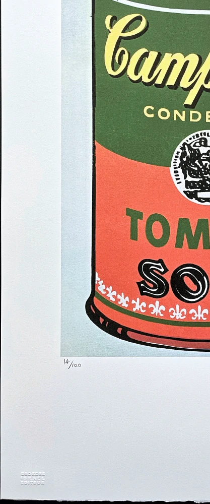 Andy Warhol - Campbell's Soup Tomato Soup světle modré pozadí 14/100 - edice Leo Castelli s certifikátem