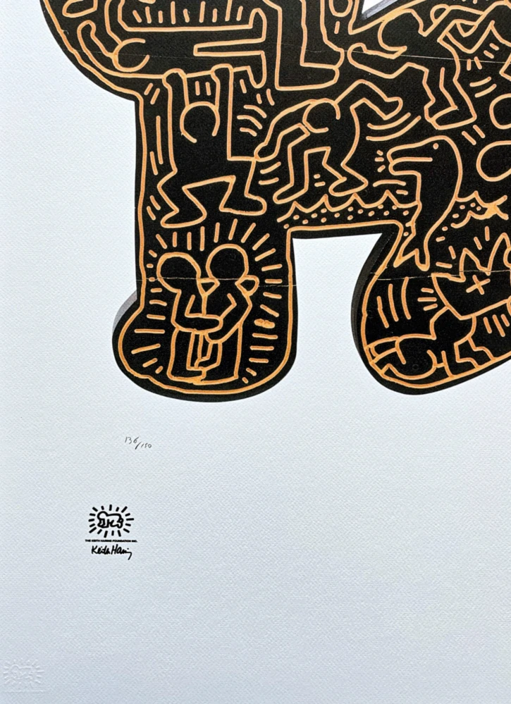 Keith Haring - Black Baby 136/150 - signováno, limitovaná edice s certifikátem, 50x70 cm