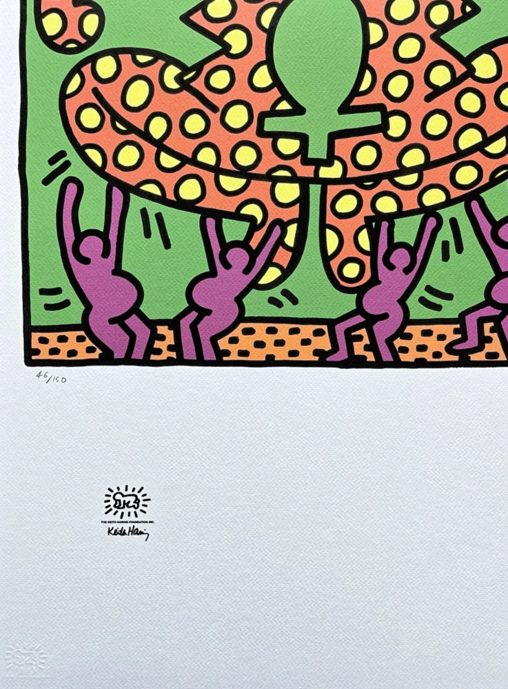 Keith Haring - Fertility suit v 46/150 - signováno, limitovaná edice s certifikátem, 50x70 cm