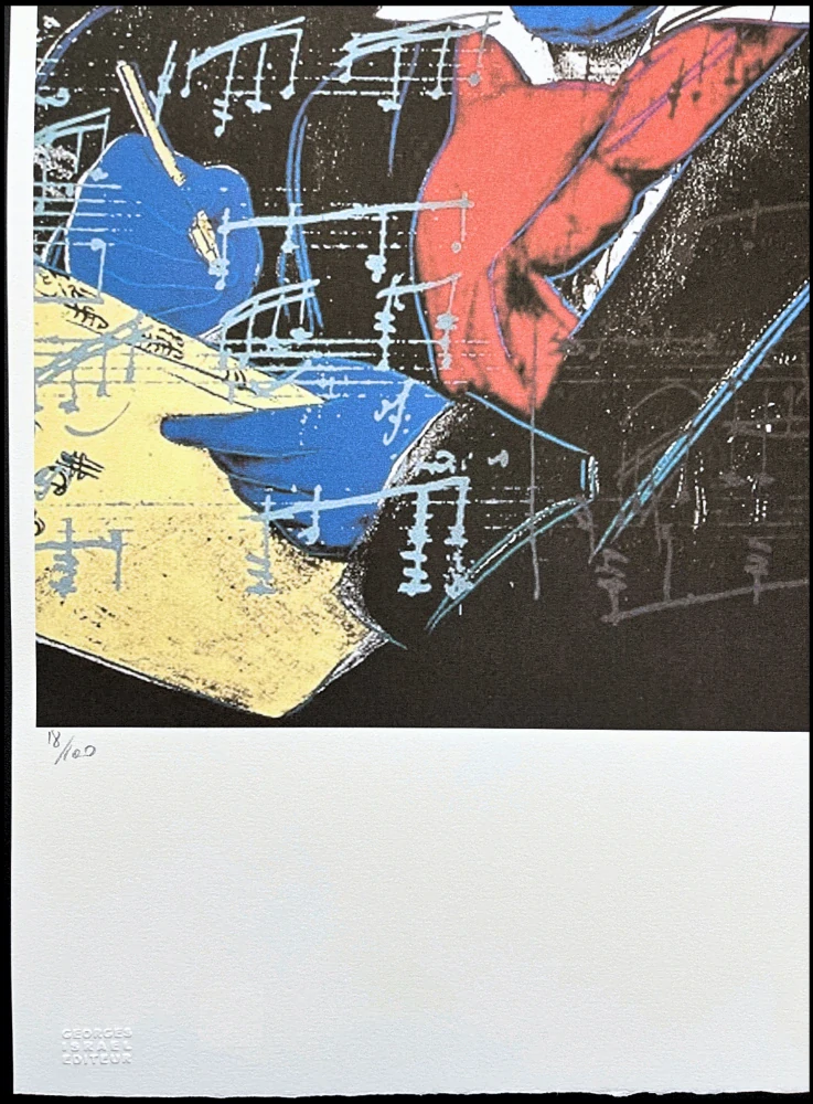Andy Warhol - Beethoven černo-modrý 18/100 - edice Leo Castelli s certifikátem