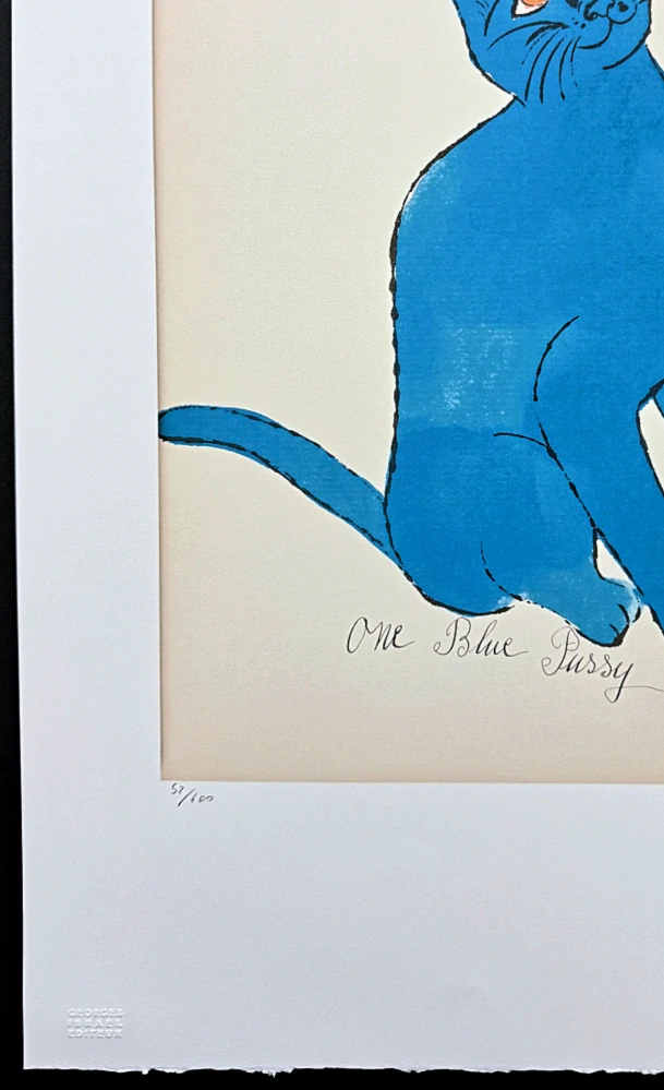 Andy Warhol - Cat Sam One blue pussy 52/100 - edice Leo Castelli s certifikátem