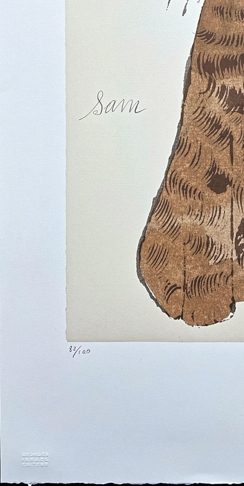 Andy Warhol - Cat Sam hnědý sedící 82/100 - edice Leo Castelli s certifikátem