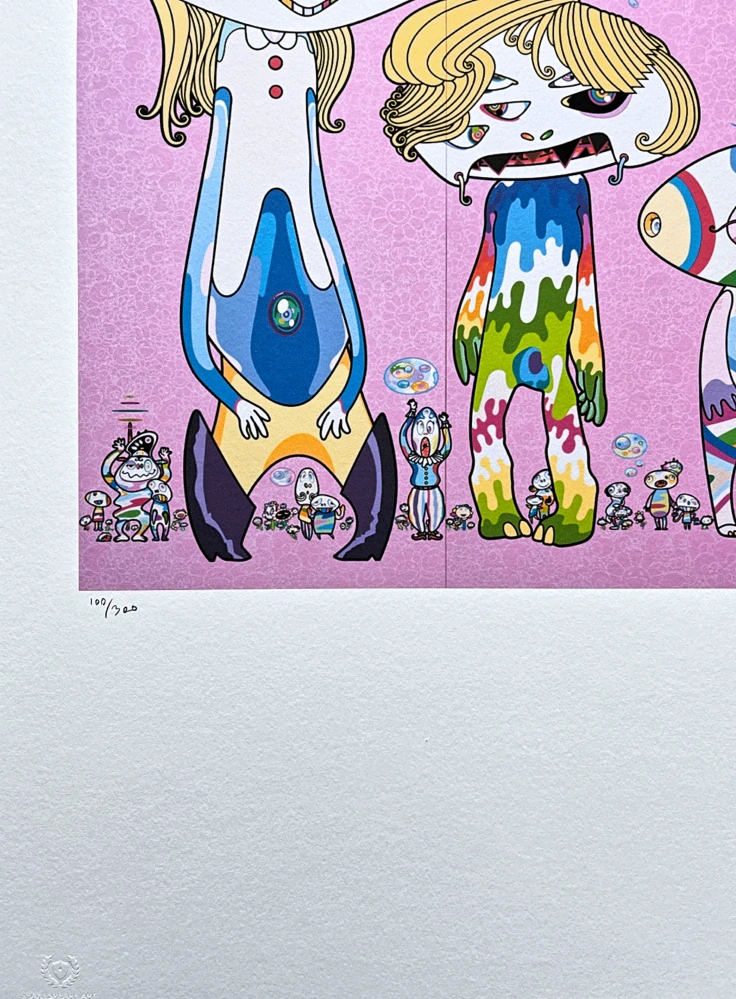 Takashi Murakami - Unfamiliar people 100/300- signováno, číslovaná edice, 50x65 cm