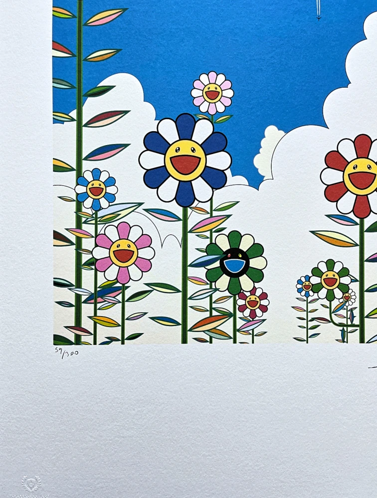 Takashi Murakami - A summer vapor trail 59/300- signováno, číslovaná edice, 50x65 cm