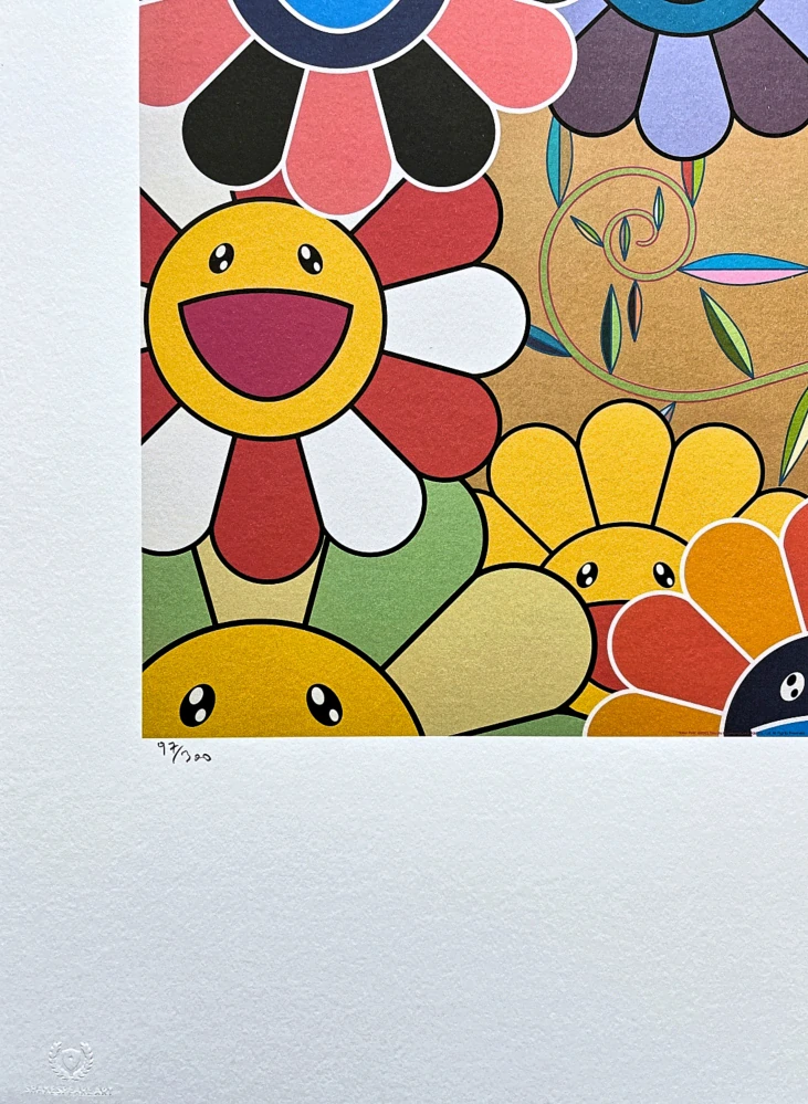 Takashi Murakami - Killer pink 97/300- signováno, číslovaná edice, 50x65 cm