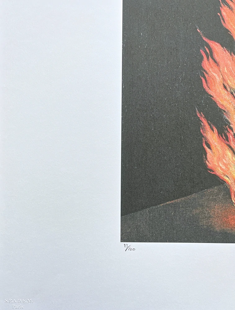 René Magritte - The Discovery of Fire 93/100 - limitovaná edice, 70x50cm