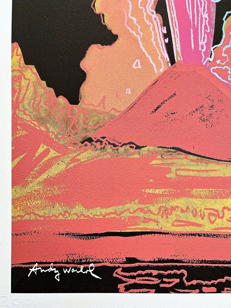 Andy Warhol - Vesuvius - červený 89/500 - signováno, 50x50cm, limitovaná edice CMOA s certifikátem