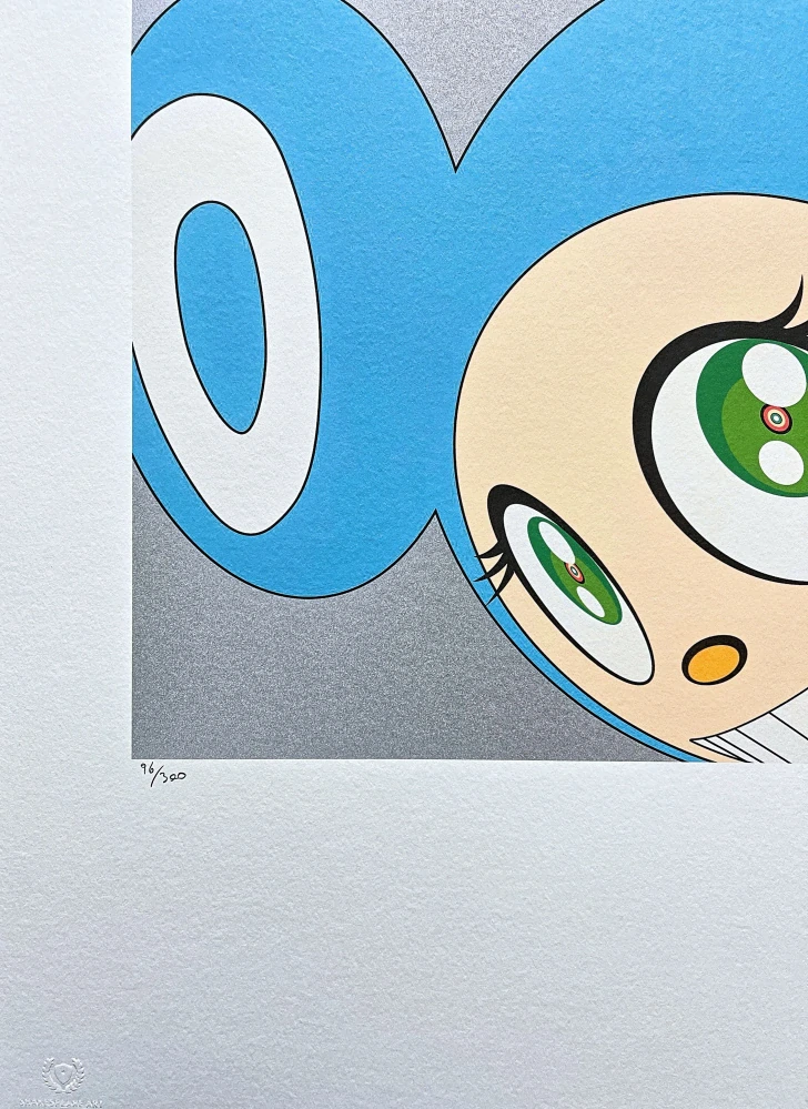 Takashi Murakami - And Then Aqua Blue 96/300- signováno, číslovaná edice, 50x65 cm