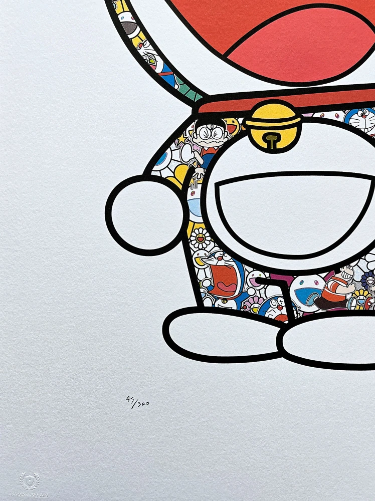 Takashi Murakami - Doraemon II 45/300- signováno, číslovaná edice, 50x65 cm