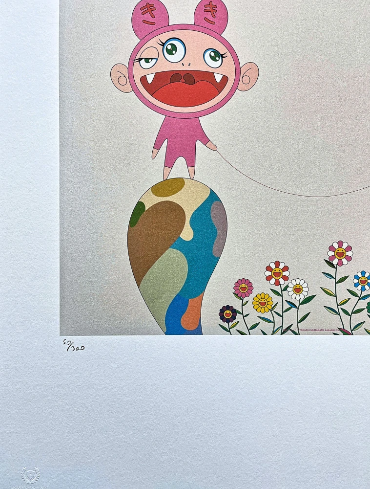 Takashi Murakami - Kiki with Moss 50/300- signováno, číslovaná edice, 50x65 cm