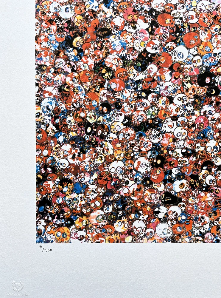 Takashi Murakami - Red Life Force 91/300- signováno, číslovaná edice, 50x65 cm