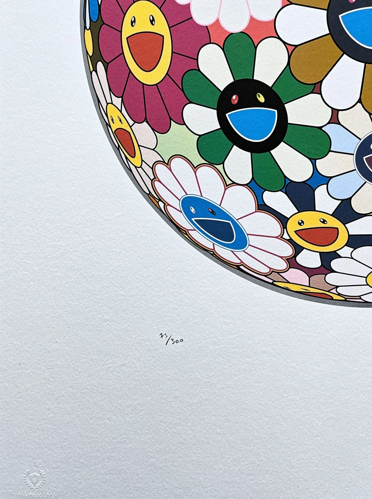 Takashi Murakami - Flowerball Colorfull 75/300- signováno, číslovaná edice, 50x65 cm