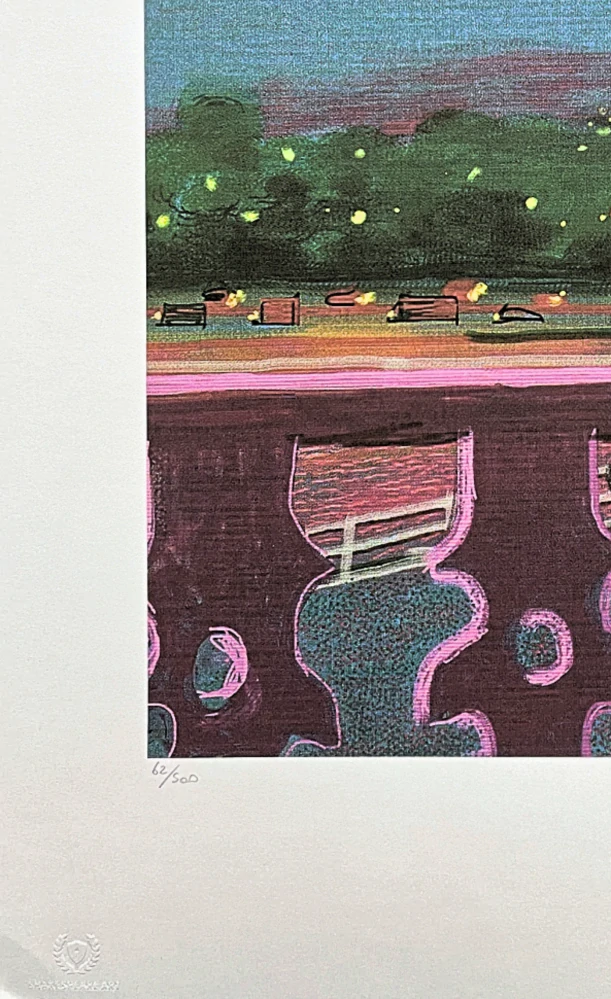 David Hockney - View from the Balcony 62/500 - limitovaná edice s certifikátem, 35x50 cm