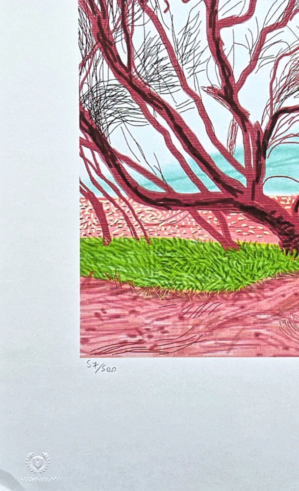 David Hockney - The Arrival of Spring in Woldgate - 18th March x/500 - limitovaná edice s certifikátem, 35x50 cm