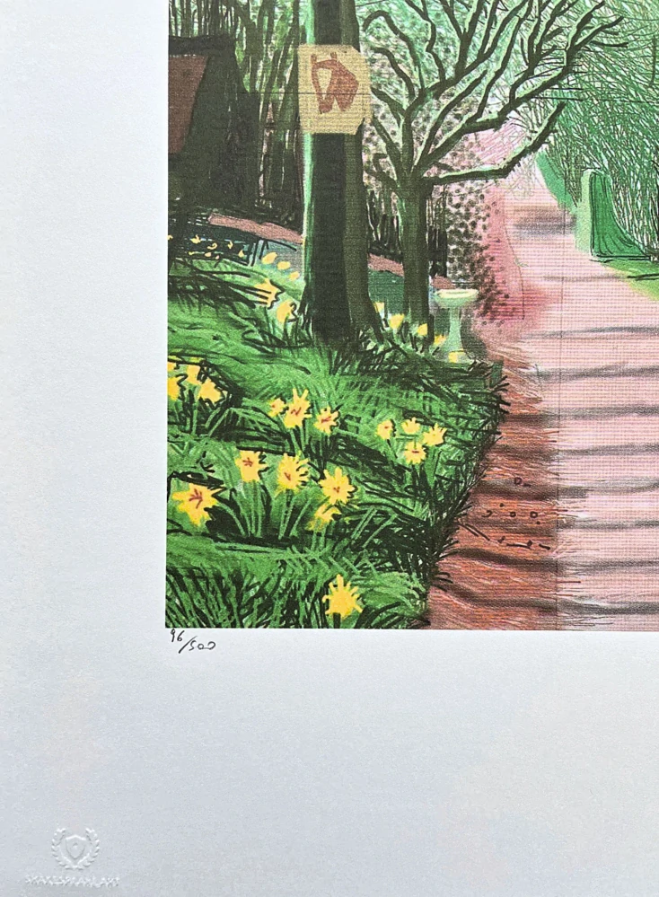 David Hockney - The Arrival of Spring in Woldgate - Road x/500 - limitovaná edice s certifikátem, 35x50 cm