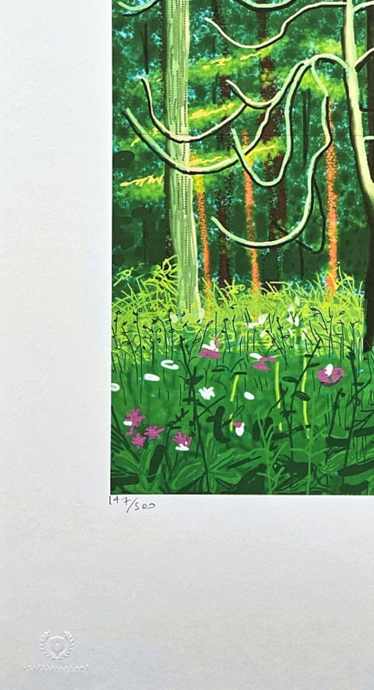 David Hockney - The Arrival of Spring in Woldgate no.17 x/500 - limitovaná edice s certifikátem, 35x50 cm