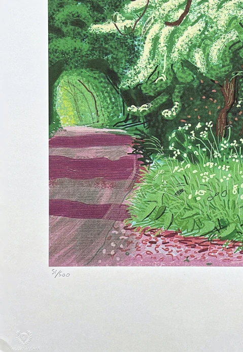 David Hockney - The Arrival of Spring in Woldgate no.24 x/500 - limitovaná edice s certifikátem, 35x50 cm