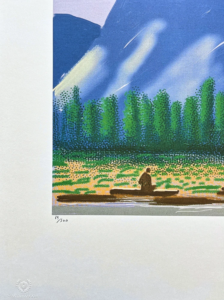 David Hockney - Fisherman in the Mountains x/500 - limitovaná edice s certifikátem, 35x50 cm