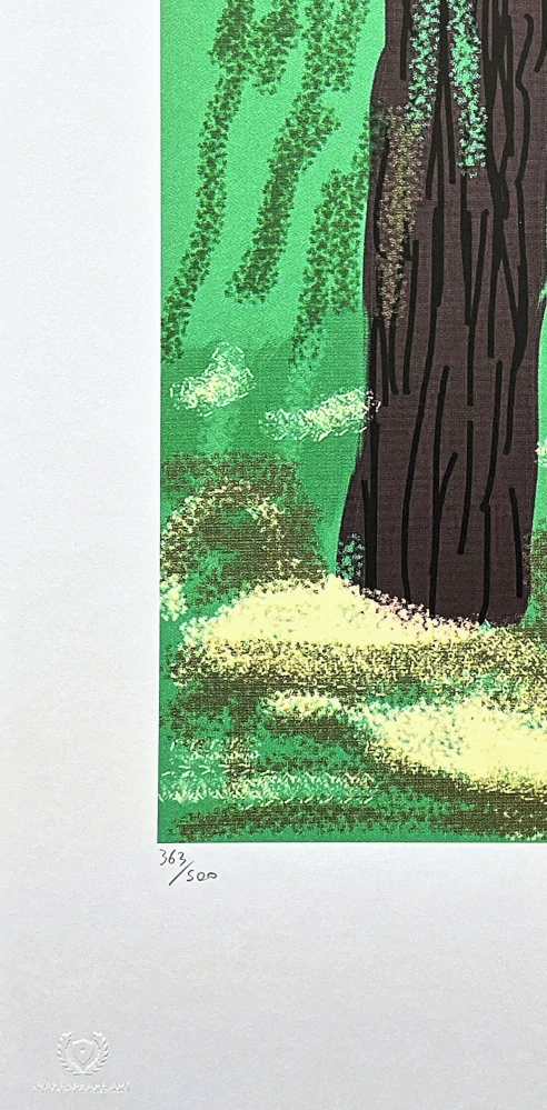 David Hockney - Two Tribes in the Forest 363/500 - limitovaná edice s certifikátem, 35x50 cm