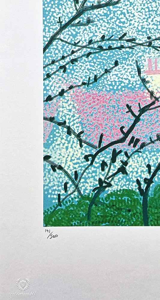 David Hockney - The House behind the Tree x/500 - limitovaná edice s certifikátem, 35x50 cm