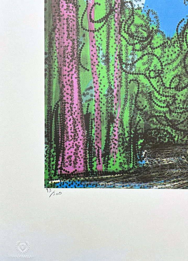 David Hockney - Forest with Purple Trees 93/500 - limitovaná edice s certifikátem, 35x50 cm