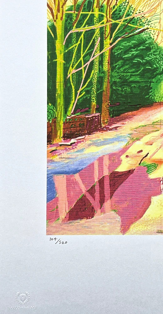 David Hockney - The Arrival of Spring in Woldgate 2nd January x/500 - limitovaná edice s certifikátem, 35x50 cm