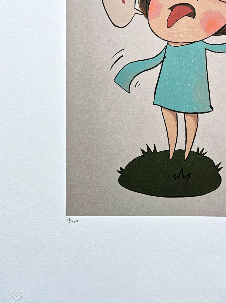 Nara Yoshitomo - Beh 21/300 - signováno, číslovaná edice, 50x65 cm