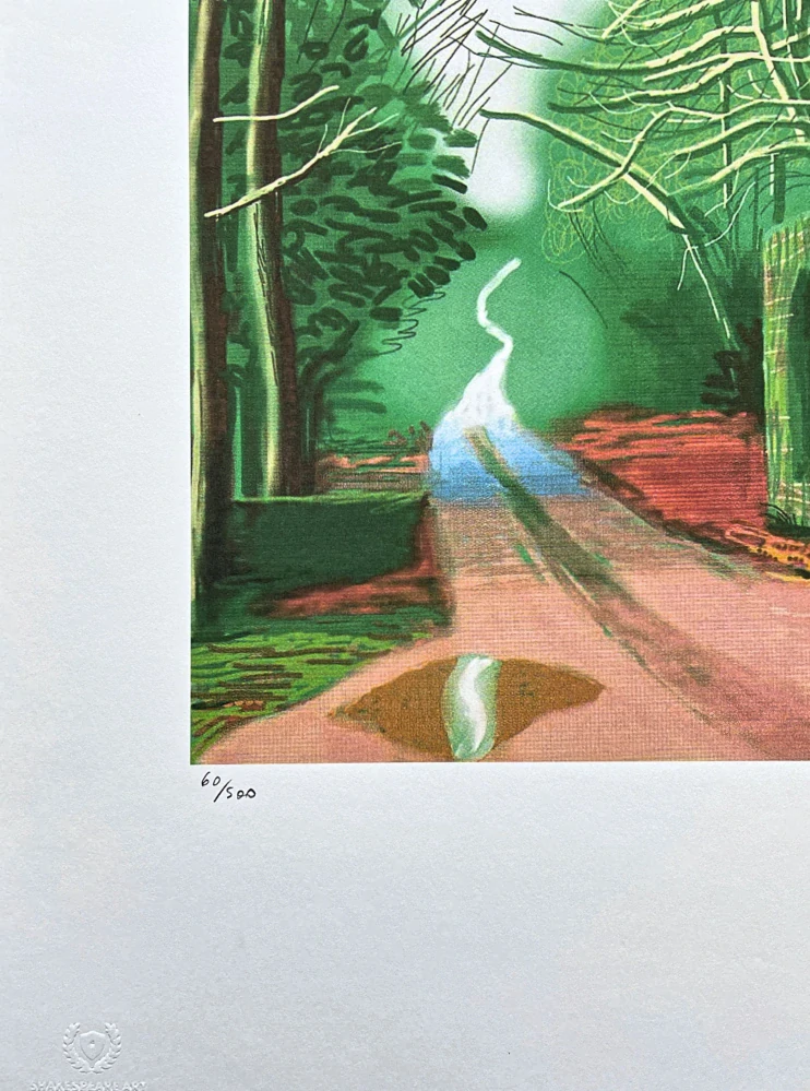 David Hockney - The Arrival of Spring in Woldgate 13th February 60/500 - limitovaná edice s certifikátem, 35x50 cm