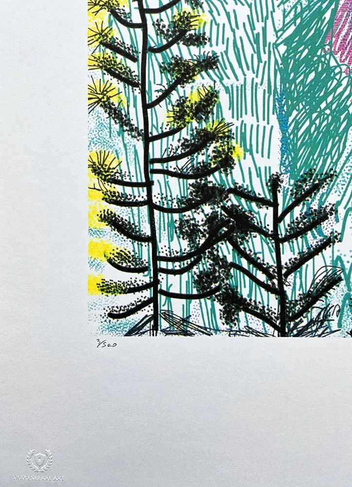 David Hockney - The Yosemite suite - Black Tree 3 /500 - limitovaná edice s certifikátem, 35x50 cm
