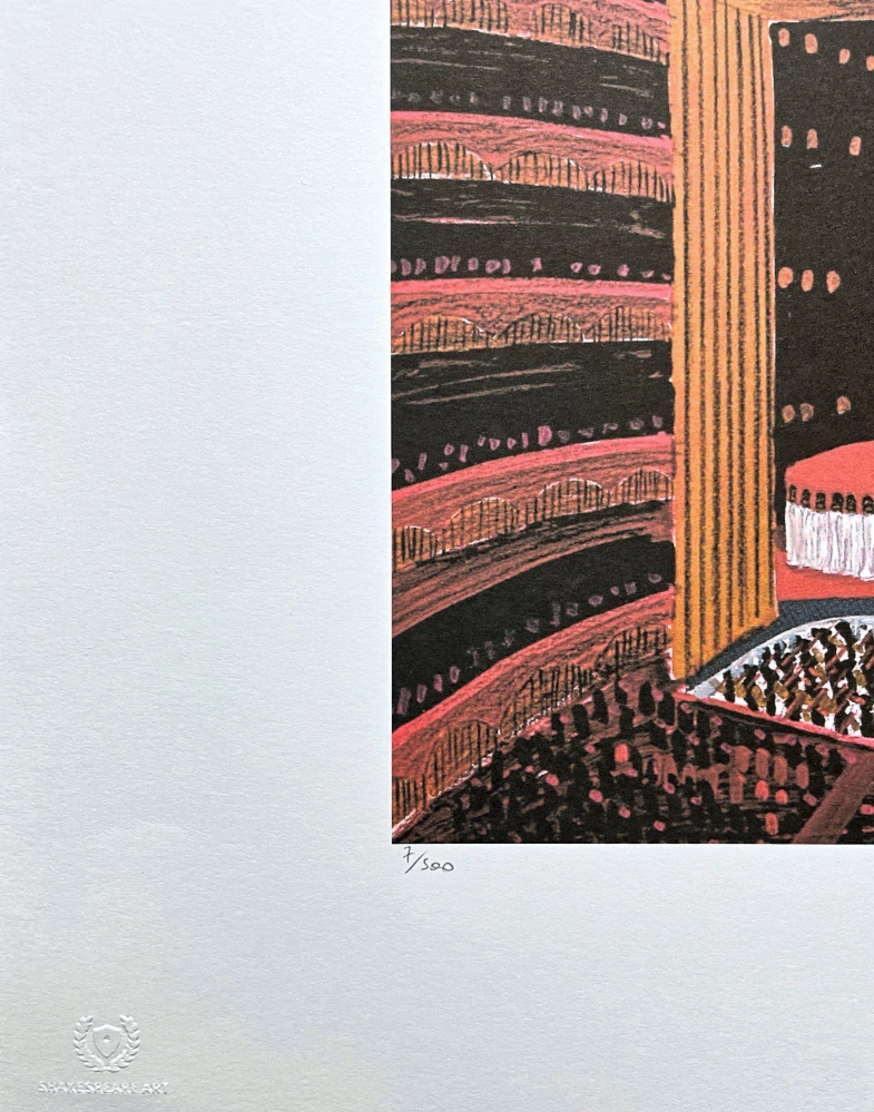 David Hockney - Theater Hall 7/500 - limitovaná edice s certifikátem, 50x35 cm