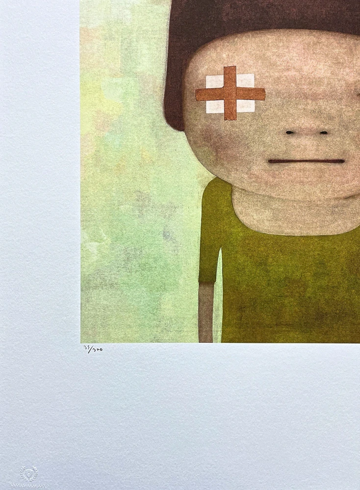Nara Yoshitomo - Wounded 35/300 - signováno, číslovaná edice, 50x65 cm