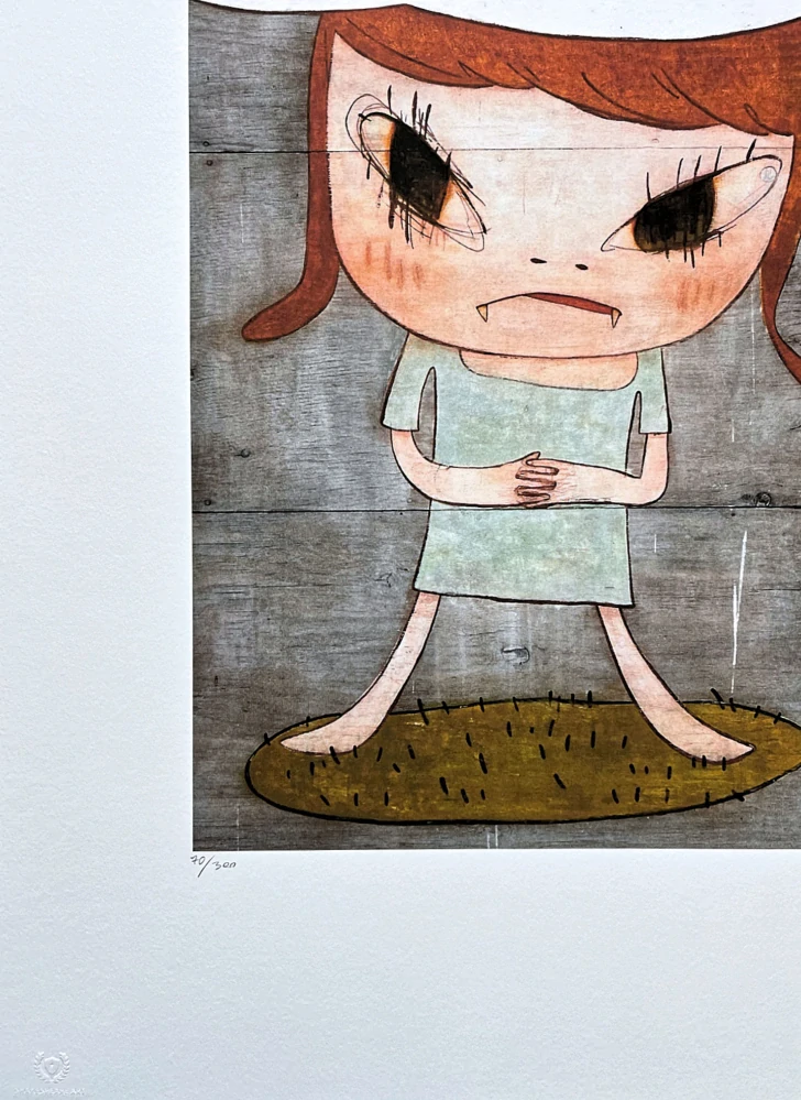 Nara Yoshitomo - Stop the Bombs 70/300 - signováno, číslovaná edice, 50x65 cm