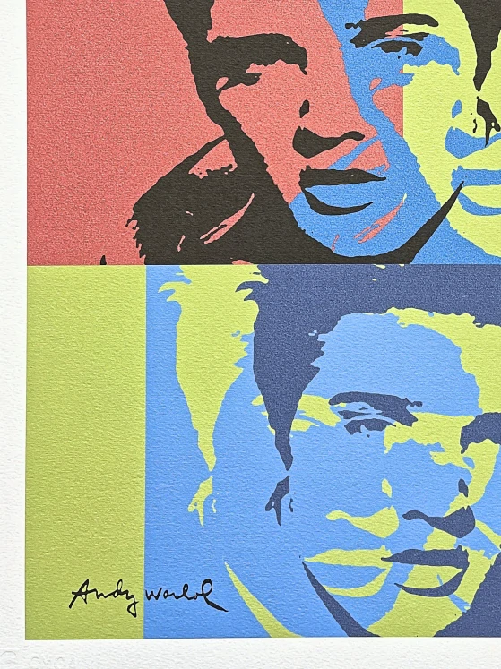 Andy Warhol - Elvis Presley červeno-zeleno-modrý x/500 - signováno, 50x50cm, limitovaná edice CMOA s certifikátem
