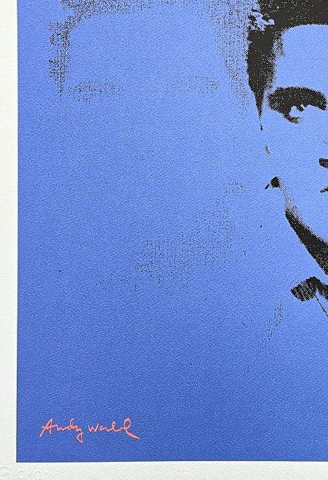 Andy Warhol - Elvis Presley modrý 252/500 - signováno, 50x50cm, limitovaná edice CMOA s certifikátem