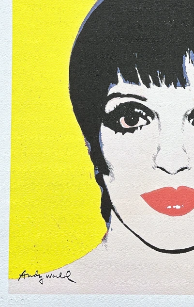 Andy Warhol - Liza Minnelli žlutá 71/500 - signováno, 50x50cm, limitovaná edice CMOA s certifikátem