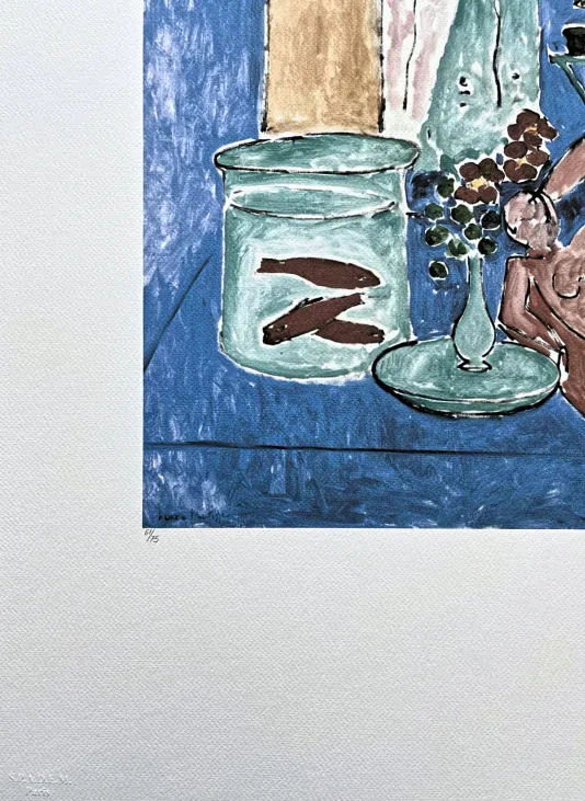 Henri Matisse - Nude with fish 61/75 - signováno 50x70cm