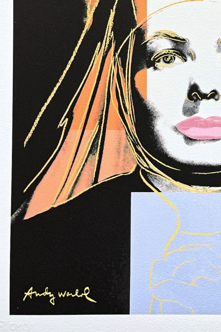 Andy Warhol - Ingrid Bergman as a Nun oranžovo-žlutá x/500 - signováno, 50x50cm, limitovaná edice CMOA s certifikátem