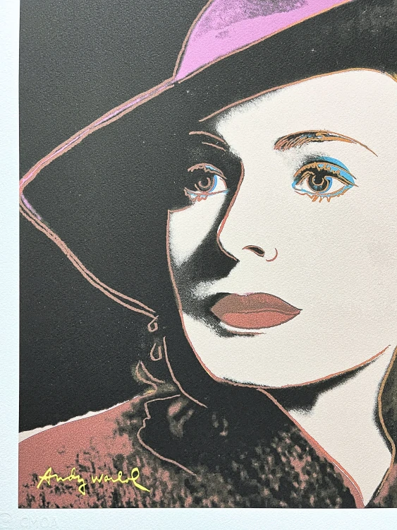 Andy Warhol - Ingrid Bergman černá 69/500 - signováno, 50x50cm, limitovaná edice CMOA s certifikátem