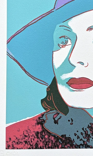 Andy Warhol - Ingrid Bergman modrá s vínovou 79/500 - signováno, 50x50cm, limitovaná edice CMOA s certifikátem