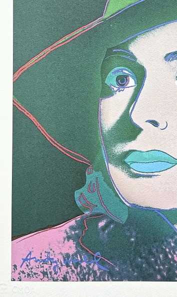 Andy Warhol - Ingrid Bergman zeleno-modrá 322/500 - signováno, 50x50cm, limitovaná edice CMOA s certifikátem