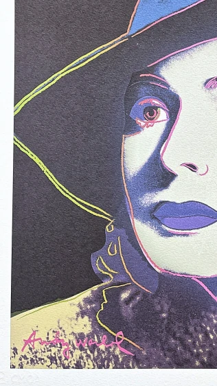 Andy Warhol - Ingrid Bergman modro-fialová 200/500 - signováno, 50x50cm, limitovaná edice CMOA s certifikátem