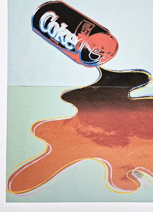 Andy Warhol - Spilled Coke 16/500 - signováno, 50x50cm, limitovaná edice CMOA s certifikátem