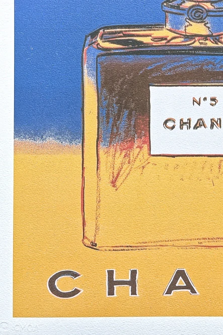 Andy Warhol - Chanel žluto-modrý 125/500 - signováno, 50x50cm, limitovaná edice CMOA s certifikátem